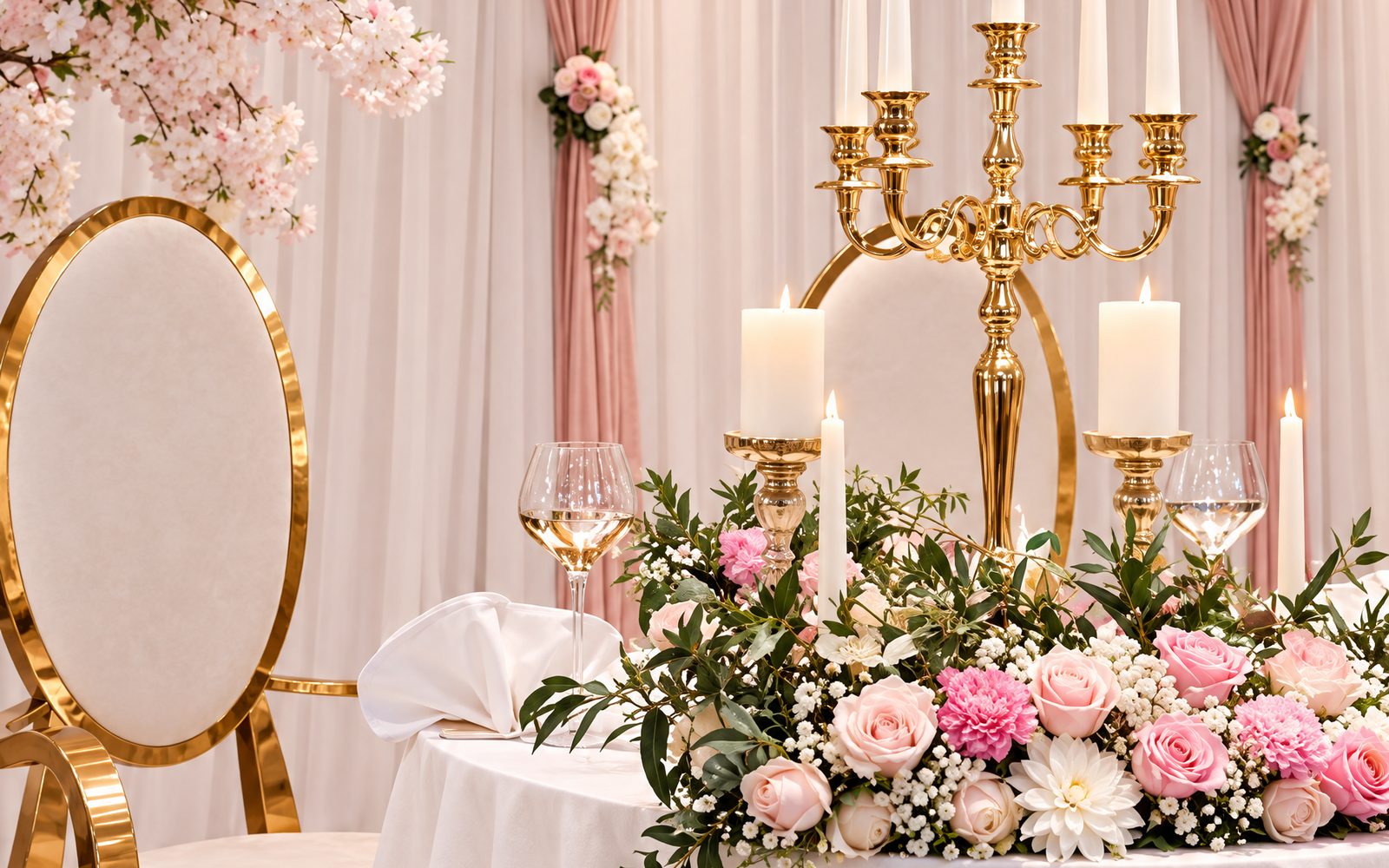 Salle de mariage décorée par Time's by Tajraw à Lyon